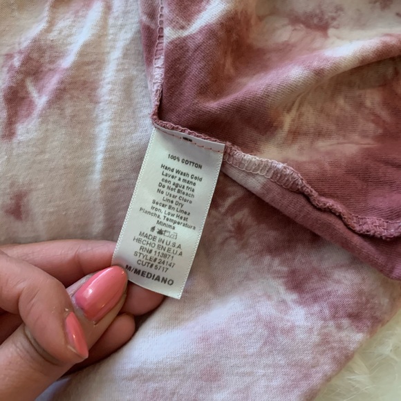 Pink tie dye asymmetrical tunic or mini dress - Picture 8 of 8